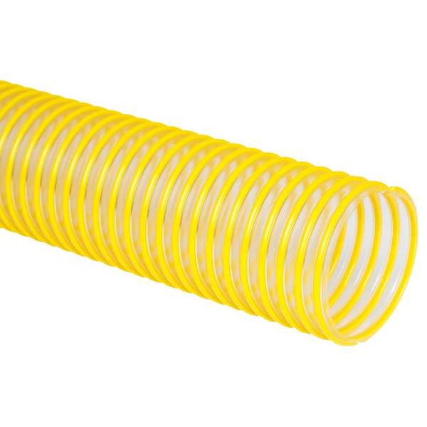 Ducting Hose, 50 ft L, Clear/Yellow
