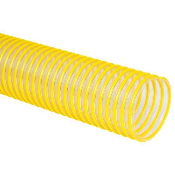 Ducting Hose, 25 ft L, Clear/Yellow