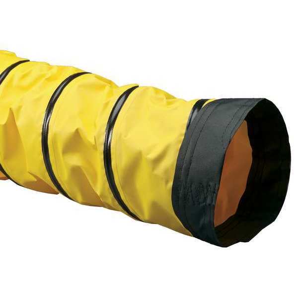 Ducting Hose, 15 ft L, Black/Yellow