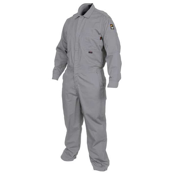 Coverall, Gray, Regular, 2 XL