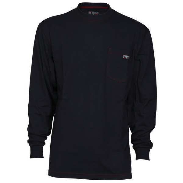 FR L Sleeve Shirt, N Blue, 4XL, Regular