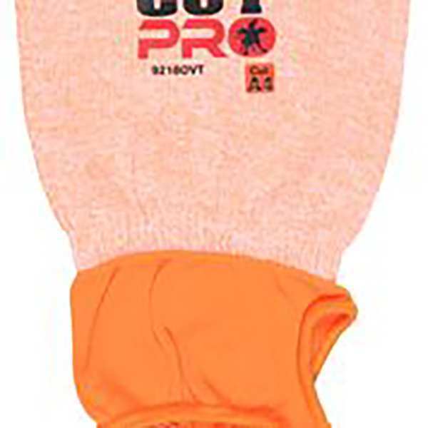 Cut-Resistant Sleeve with Thumbhole, Cut Level A4, Aramid Material, 18 in L, Orange, Universal Size