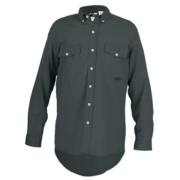 FR Long Sleeve Shirt, Gray, M, Regular