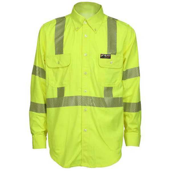 FR L Sleeve Shirt, Fl Lime, 3XL, Regular