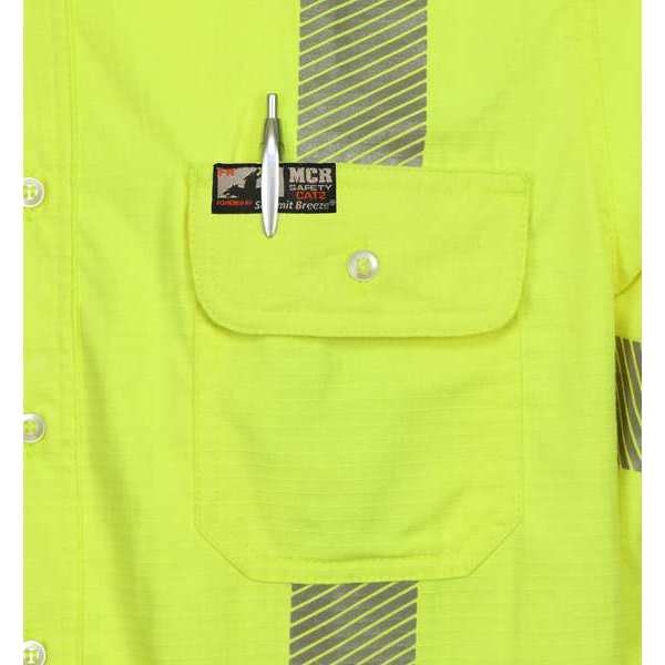 FR L Sleeve Shirt, Fl Lime, 3XL, Regular