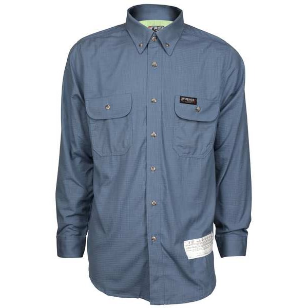 FR L Sleeve Shirt, M Blue, XL, Tall