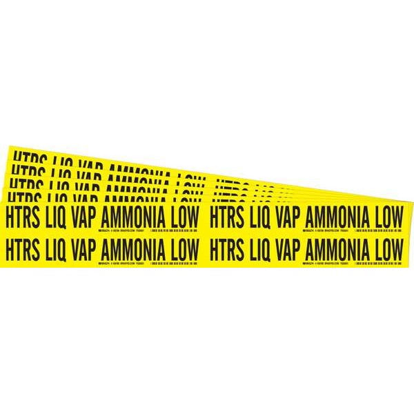 Pipe Marker, Htrs Liq Vap Ammonia Low, PK5