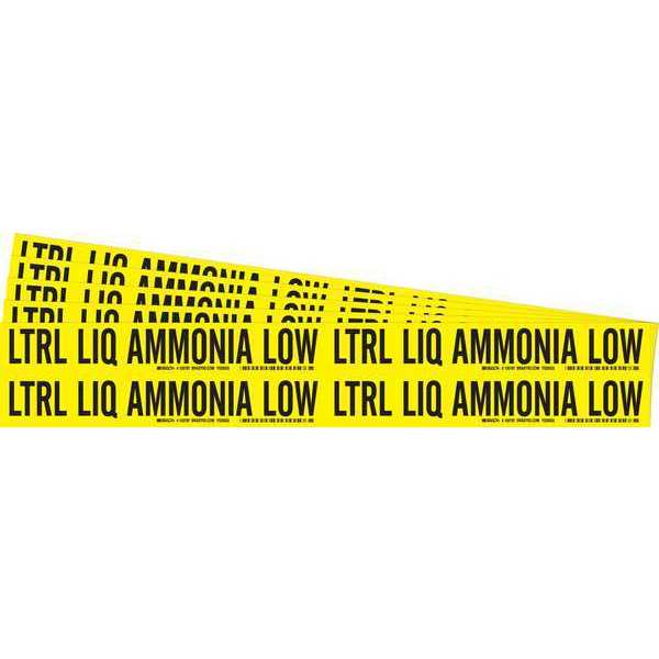 Pipe Marker, , Ltrl Liq Ammonia Low, PK5