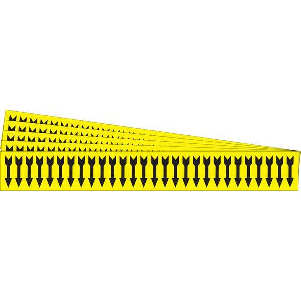 Pipe Marker, Adhesive, Black, (Arrow), PK5, 91883-PK