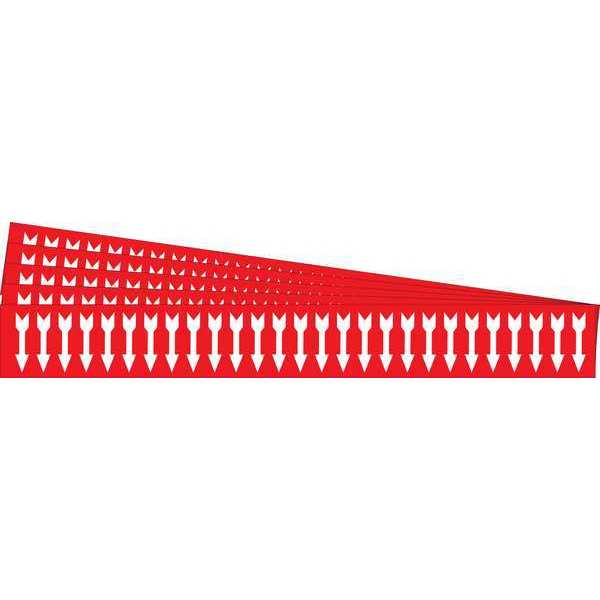 Pipe Marker, Adhesive, White, (Arrow), PK5, 91885-PK