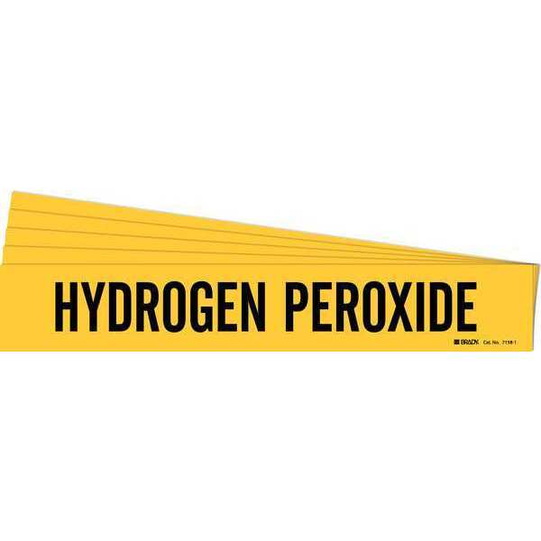 Pipe Marker, Black, Hydrogen Peroxide, PK5, 7158-1-PK