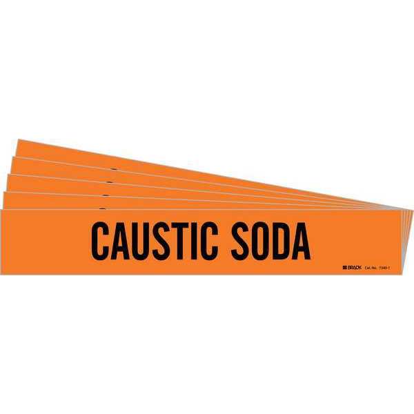 Pipe Marker, Black, Caustic Soda, PK5, 7340-1-PK