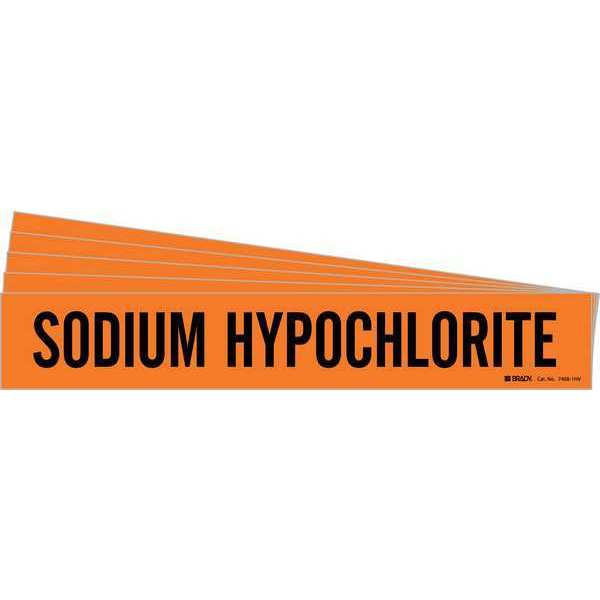 Pipe Marker, , Sodium Hypochlorite, PK5, 7408-1HV-PK