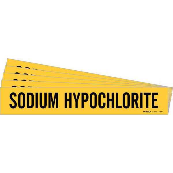 Pipe Marker, , Sodium Hypochlorite, PK5, 7264-1-PK