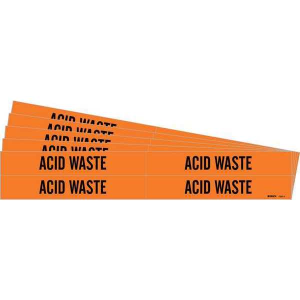 Pipe Marker, Black, Acid Waste, PK5, 7320-4-PK