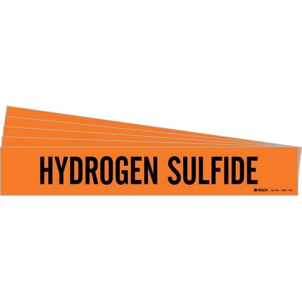 Pipe Marker, Black, Hydrogen Sulfide, PK5, 7384-1HV-PK