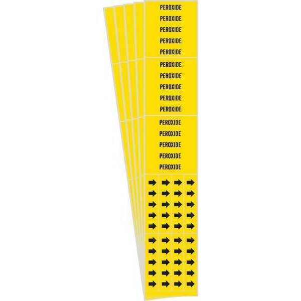Pipe Marker, Adhesive, Black, Peroxide, PK5, 8796-3C-PK
