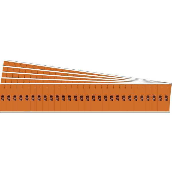Pipe Marker, Adhesive, Black, Acid, PK5, 108446-PK