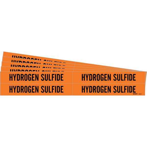Pipe Marker, Black, Hydrogen Sulfide, PK5, 7384-4-PK