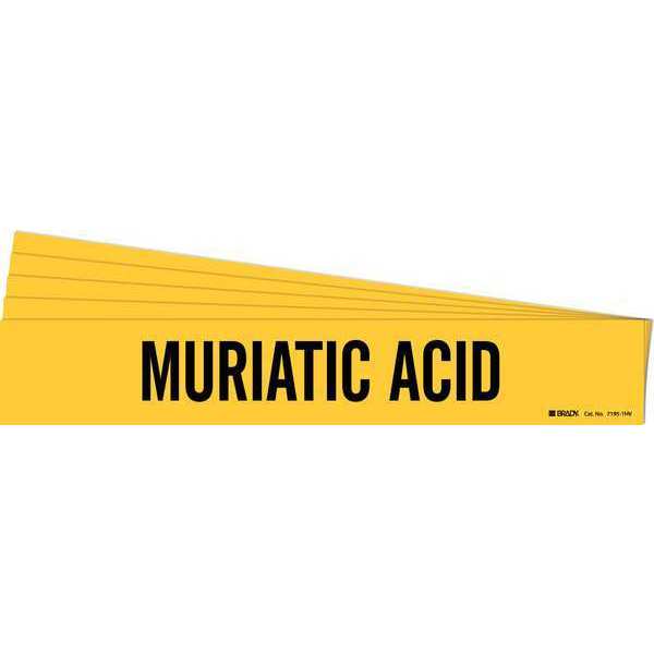 Pipe Marker, Black, Muriatic Acid, PK5, 7195-1HV-PK