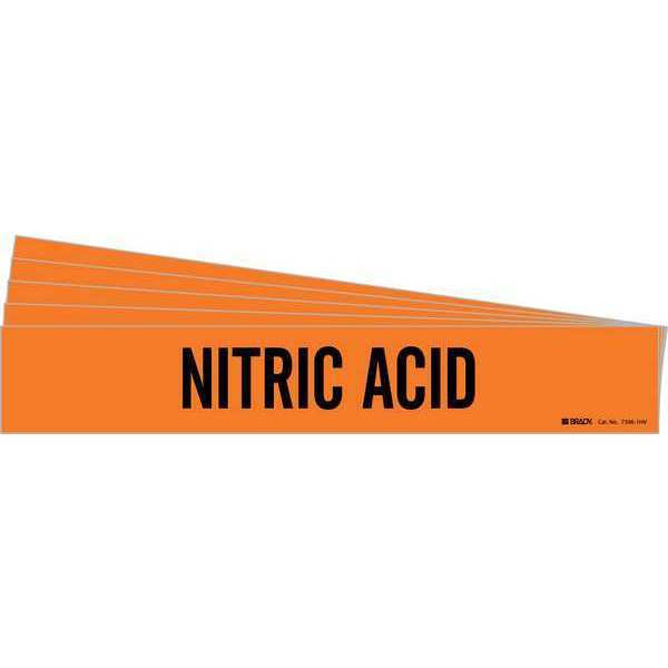 Pipe Marker, Black, Nitric Acid, PK5, 7396-1HV-PK