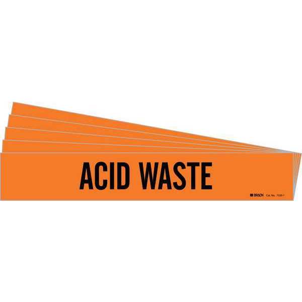 Pipe Marker, Black, Acid Waste, PK5, 7320-1-PK