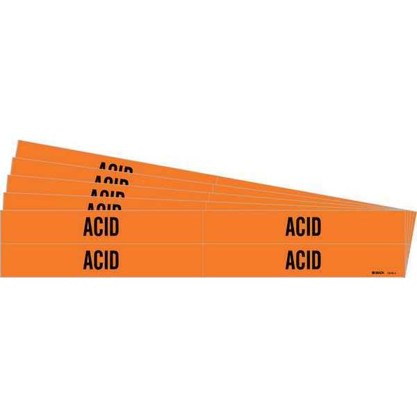 Pipe Marker, Adhesive, Black, Acid, PK5, 7318-4-PK