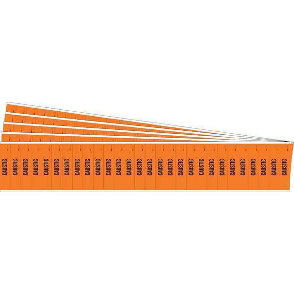Pipe Marker, Adhesive, Black, Caustic, PK5, 108728-PK