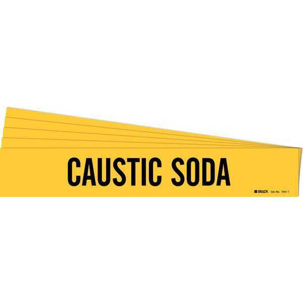 Pipe Marker, Black, Caustic Soda, PK5, 7041-1-PK