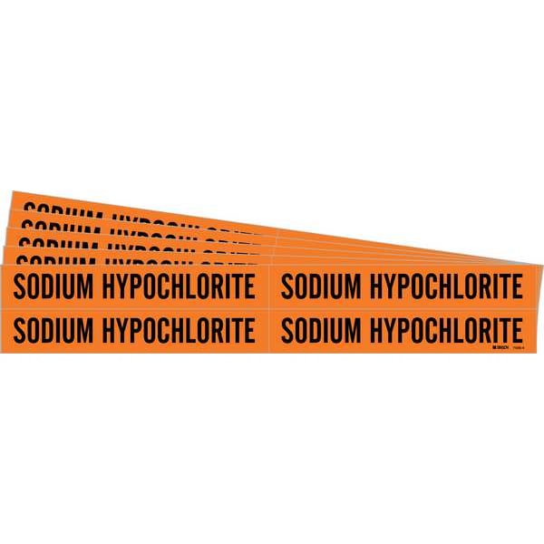 Pipe Marker, , Sodium Hypochlorite, PK5, 7408-4-PK