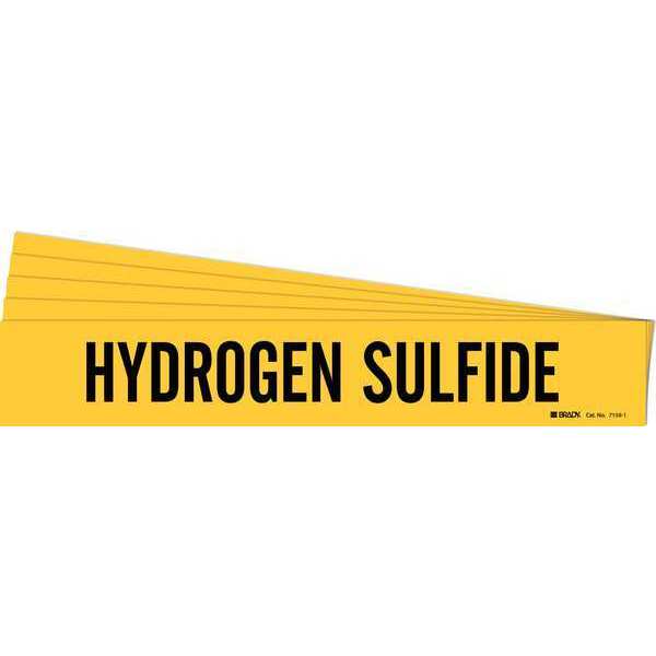 Pipe Marker, Black, Hydrogen Sulfide, PK5, 7159-1-PK