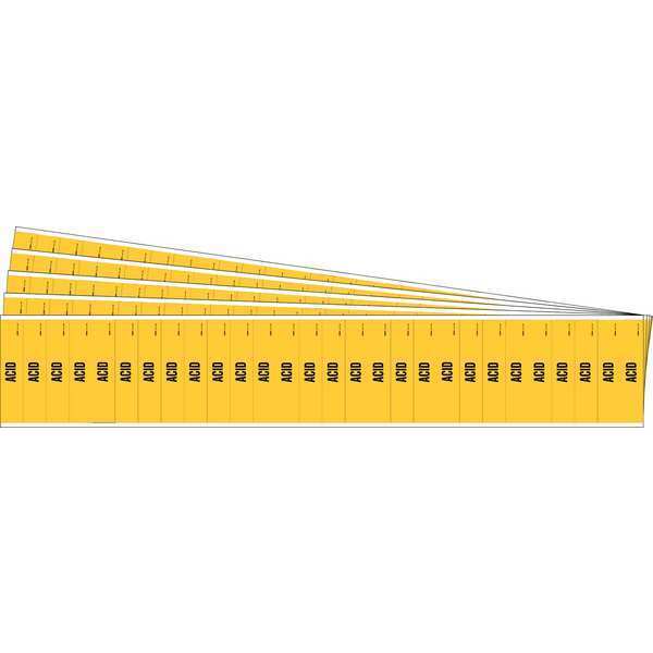 Pipe Marker, Adhesive, Black, Acid, PK5, 91896-PK