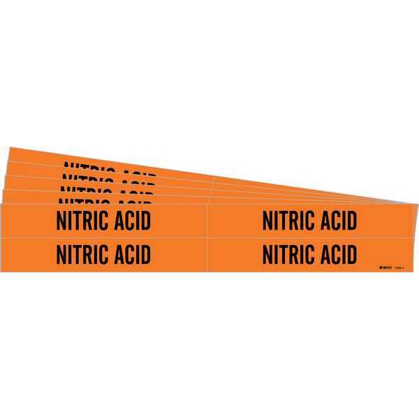 Pipe Marker, Black, Nitric Acid, PK5, 7396-4-PK