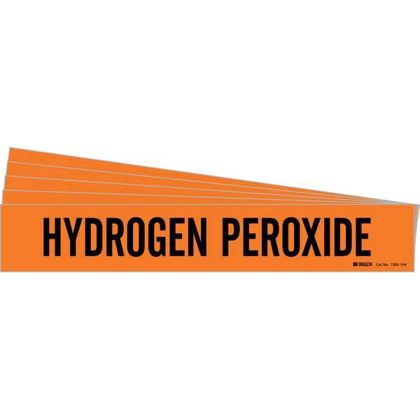 Pipe Marker, Black, Hydrogen Peroxide, PK5, 7383-1HV-PK