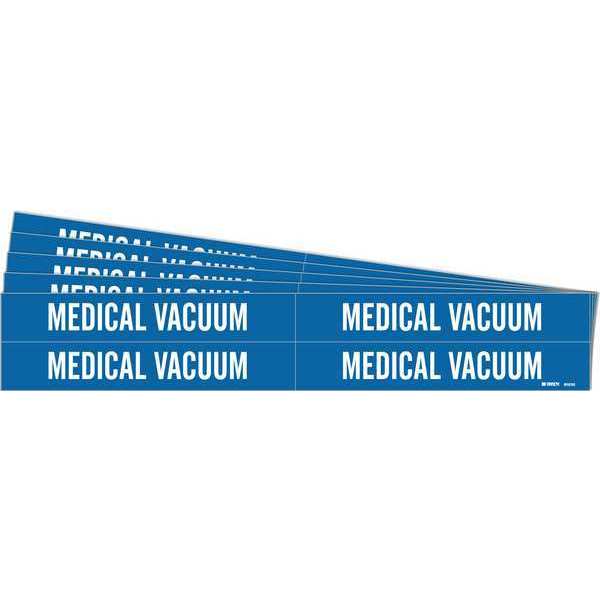 Pipe Marker, White, Medical Vacuum, PK5