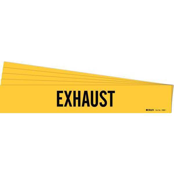 Pipe Marker, Adhesive, Black, Exhaust, PK5, 7098-1-PK