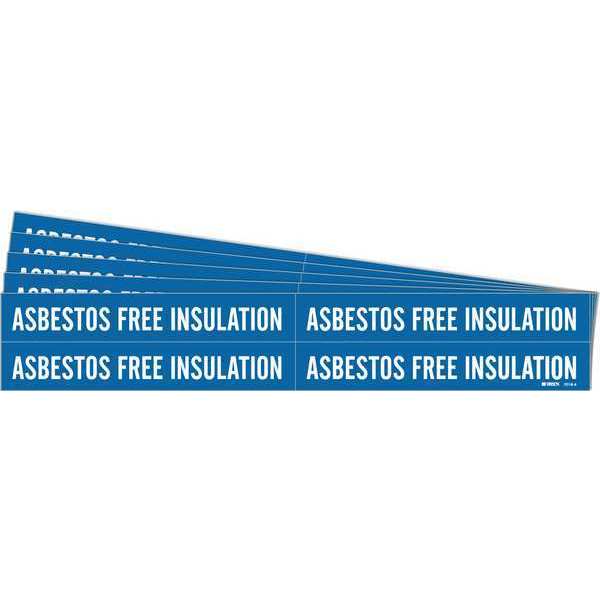 Pipe Marker, Asbestos Free Insulation, PK5, 7018-4-PK
