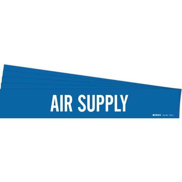 Pipe Marker, White, Air Supply, PK5, 7010-1-PK