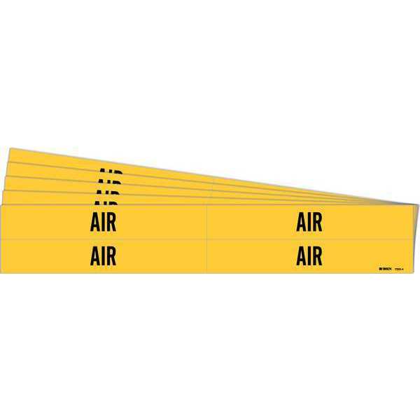 Pipe Marker, Adhesive, Black, Air, PK5, 7005-4-PK