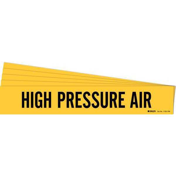 Pipe Marker, Black, High Pressure Air, PK5, 7135-1HV-PK