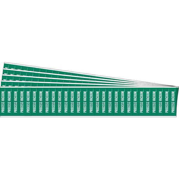 Pipe Marker, White, Process Vacuum, PK5