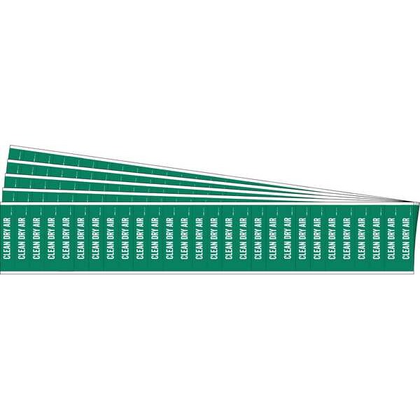 Pipe Marker, White, Clean Dry Air, PK5