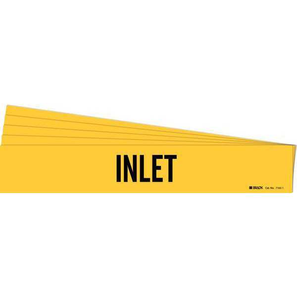 Pipe Marker, Adhesive, Black, Inlet, PK5, 7165-1-PK