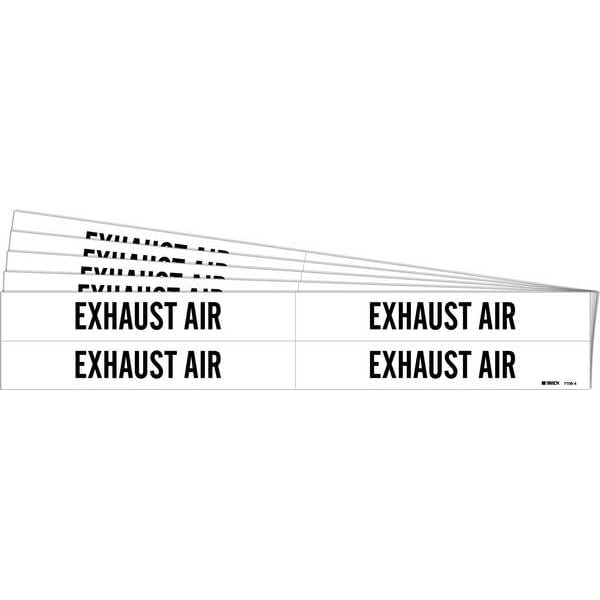 Pipe Marker, Black, Exhaust Air, PK5, 7101-4-PK
