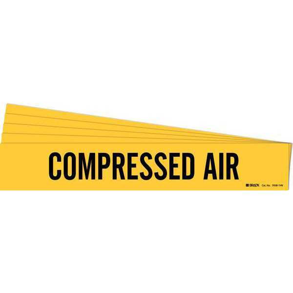 Pipe Marker, Black, Compressed Air, PK5, 7058-1HV-PK