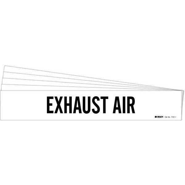 Pipe Marker, Black, Exhaust Air, PK5, 7101-1-PK