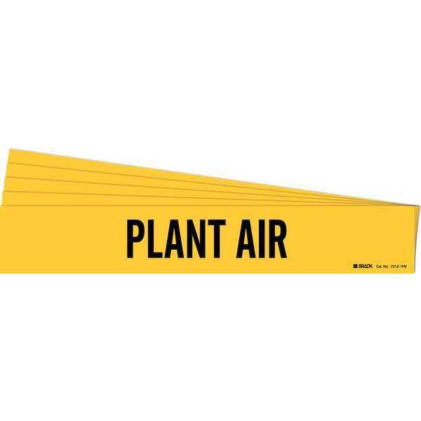 Pipe Marker, Adhesive, Black, Plant Air, PK5, 7212-1HV-PK