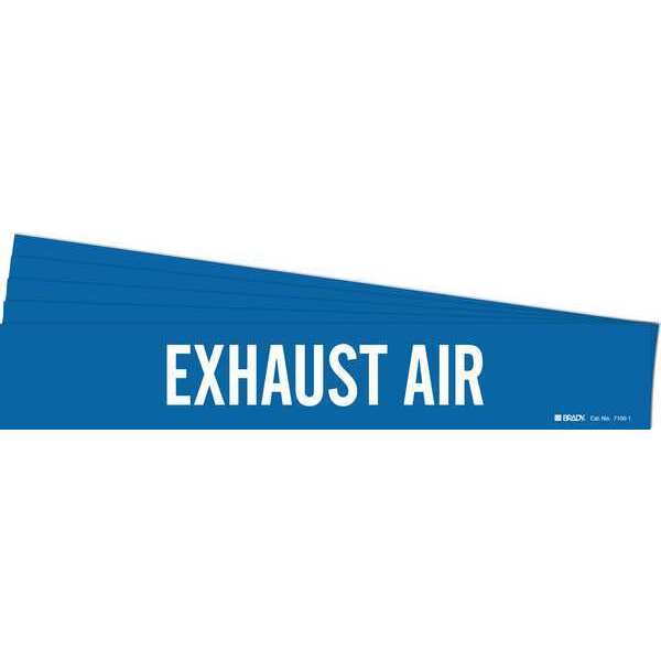 Pipe Marker, White, Exhaust Air, PK5, 7100-1-PK