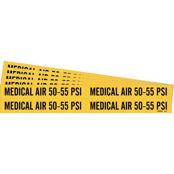 Pipe Marker, , Medical Air 50-55 PSI, PK5