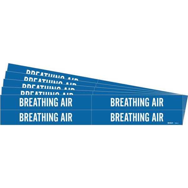 Pipe Marker, White, Breathing Air, PK5, 7334-4-PK